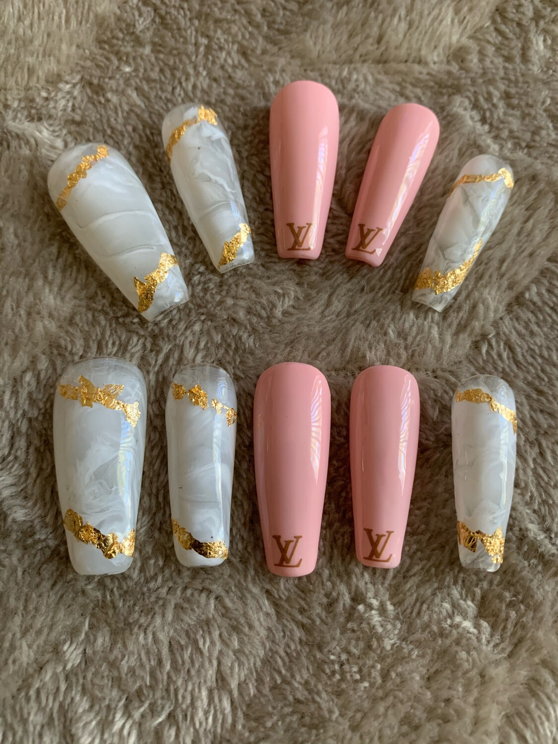 Pink And White Marble
