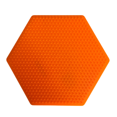 Placa Hexagonal Naranja Midi Beads