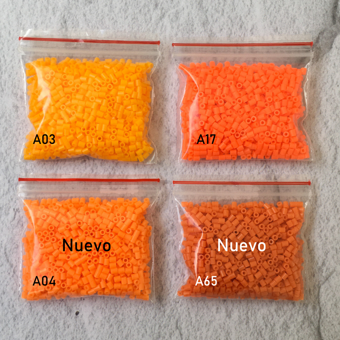 Mini Beads Naranjas, Color: A03, Cantidad: 1000