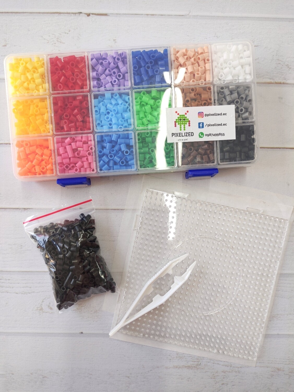 Kit Organizador 18 Colores Midi Beads