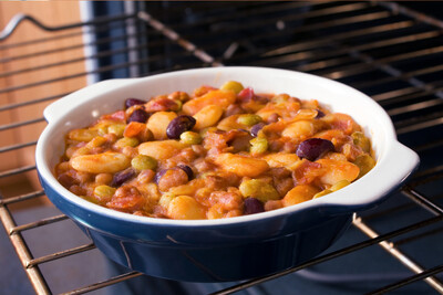 Individual Spicy Bean Casserole with Herb Dumplings