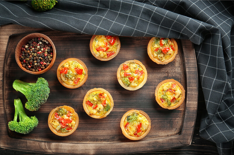 Goats Cheese & Onion Tart (4 Per Portion)