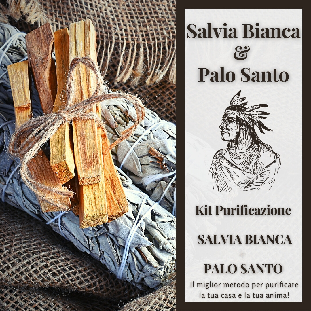 Kit Purificazione | Smudge Salvia Bianca e Palo Santo del Perù