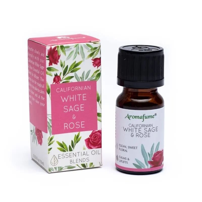 Miscela di olio essenziale Salvia bianca e Rosa