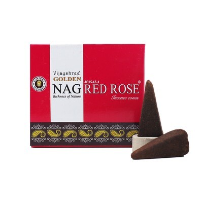 Golden Nag Rose Rosse - Coni d'incenso Vijayshree
