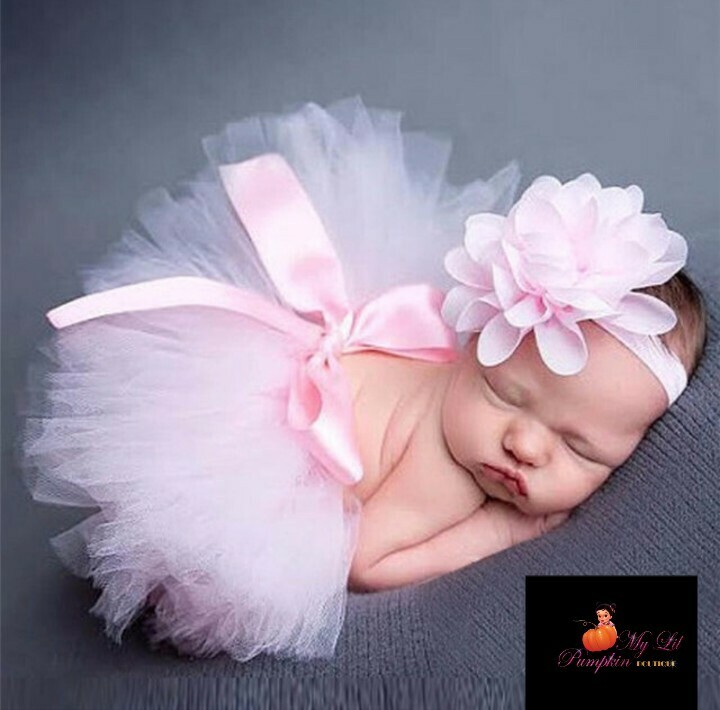 New born 2 piece Tutu &amp; headset