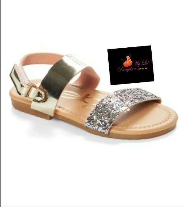 Gold glitter sandals toddlers