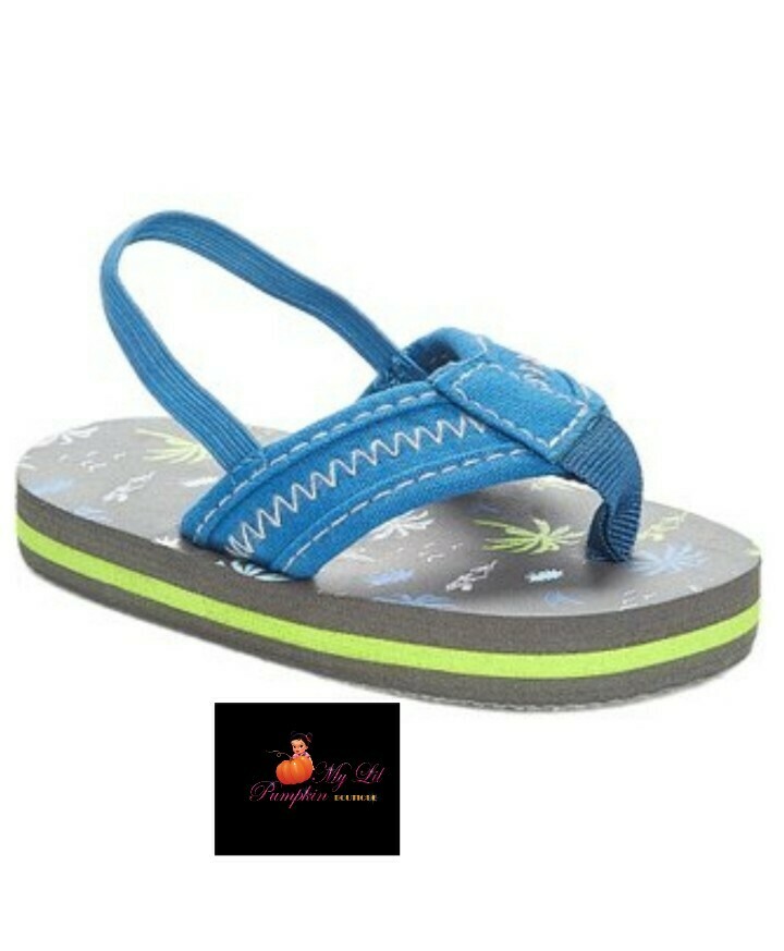 Blue tropical sandals boys toddler