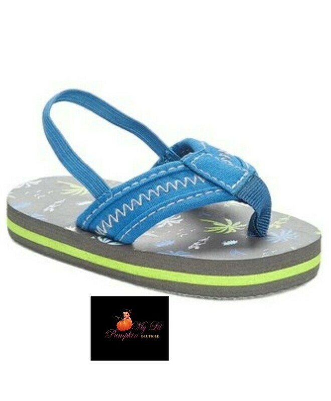 Blue tropical sandals boys toddler