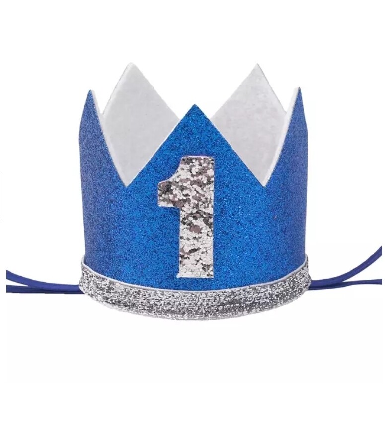 Blue 1st birthday hats