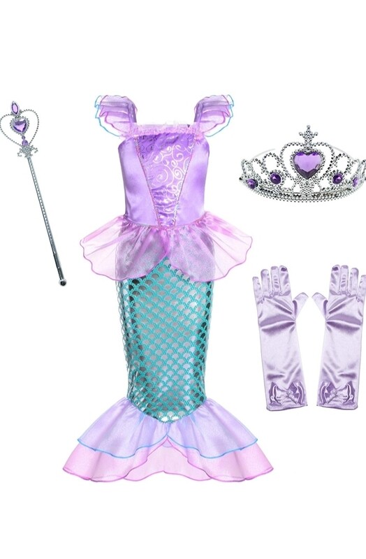 Pre order mermaid costume with accessories 3t-10t