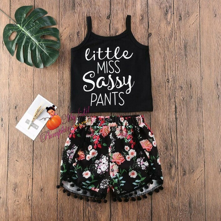 Little miss sassy pants shorts suit