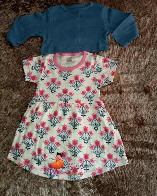 Cotton Dress with Cardigan