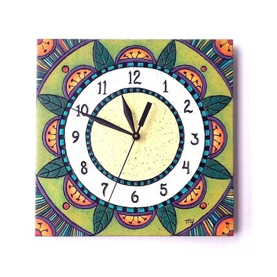 MY Art - (Clock) Summer Citrus  8”x8”