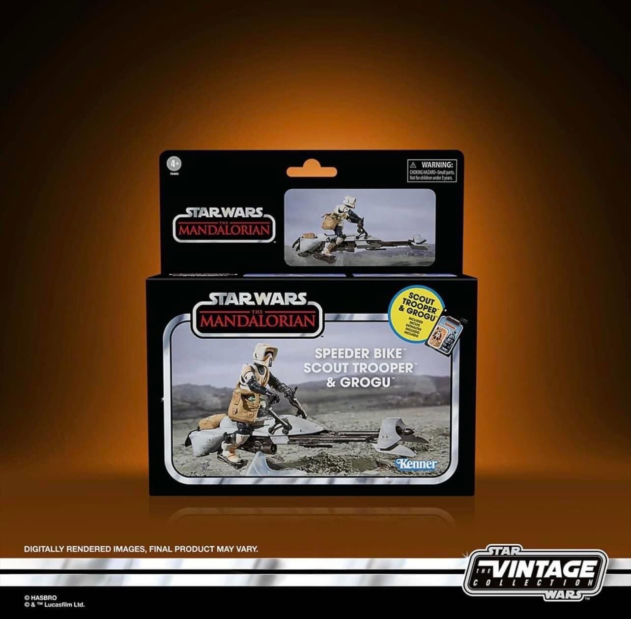 Star Wars The 3’75” Vintage Collection Speeder Bike and Scout Trooper (The Mandalorian)