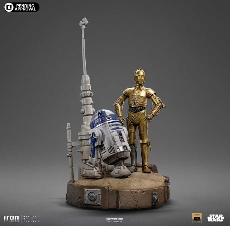 PRE ORDER AANBETALING/PREPAYMENT €50,00 Star Wars Iron Studios C-3PO & R2D2 31cm