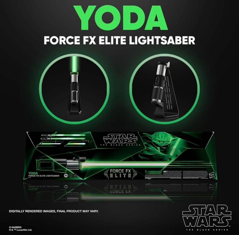 Star Wars Black Series Replica Force FX Elite Lightsaber Yoda