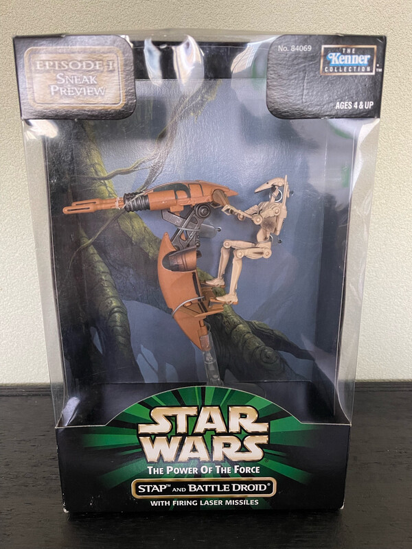 Star Wars The Power of the Force Episode I Sneak Preview Stap and Battle Droid with Firing Laser Missiles