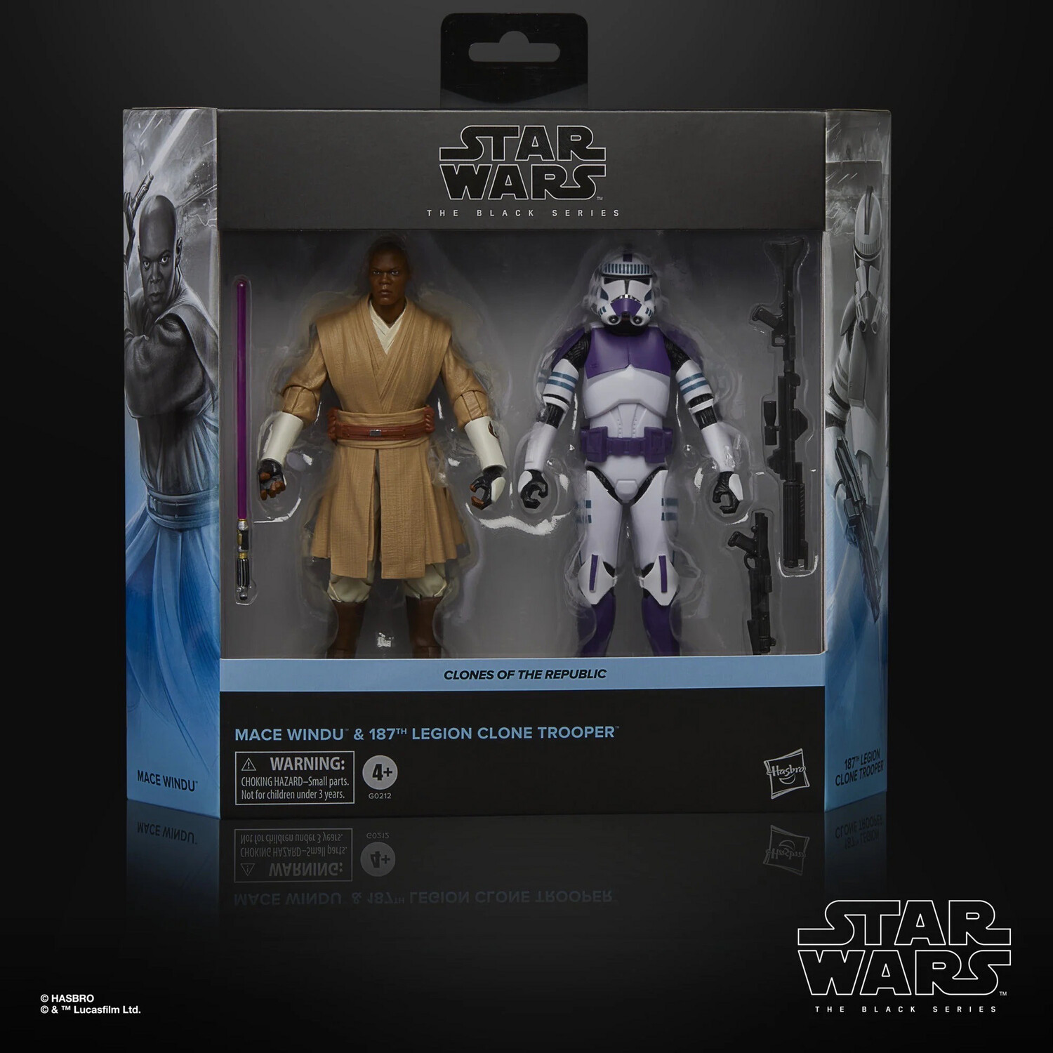 Star Wars The 6” Black Series #01 Clones of The Republic 2-pack Mace Windu & 187th Legion Clone Trooper