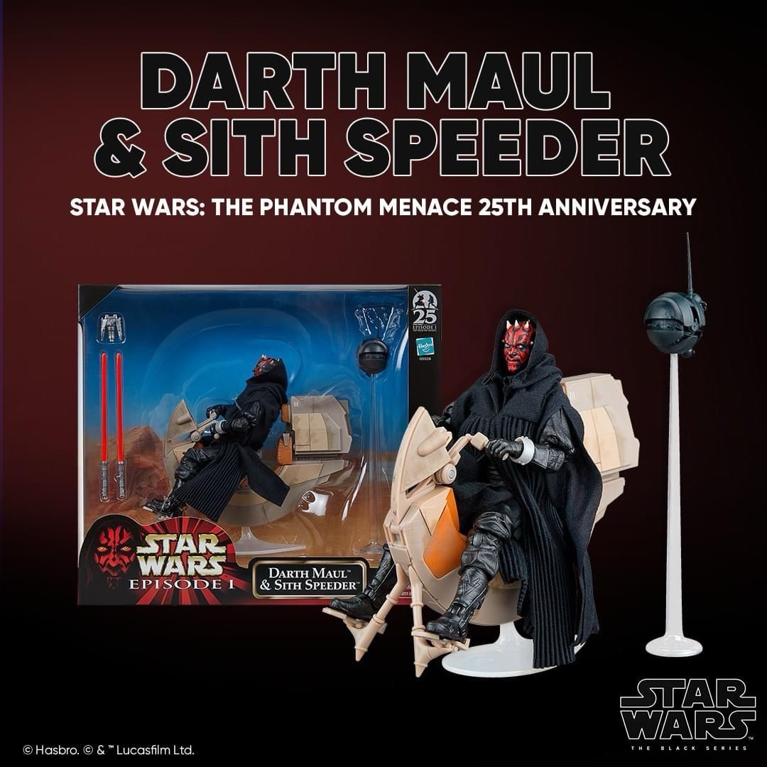 PRE ORDER PREPAYMENT €15,00 Star Wars The 6” Black Series Darth Maul & Speeder SDCC Exclusive 2024