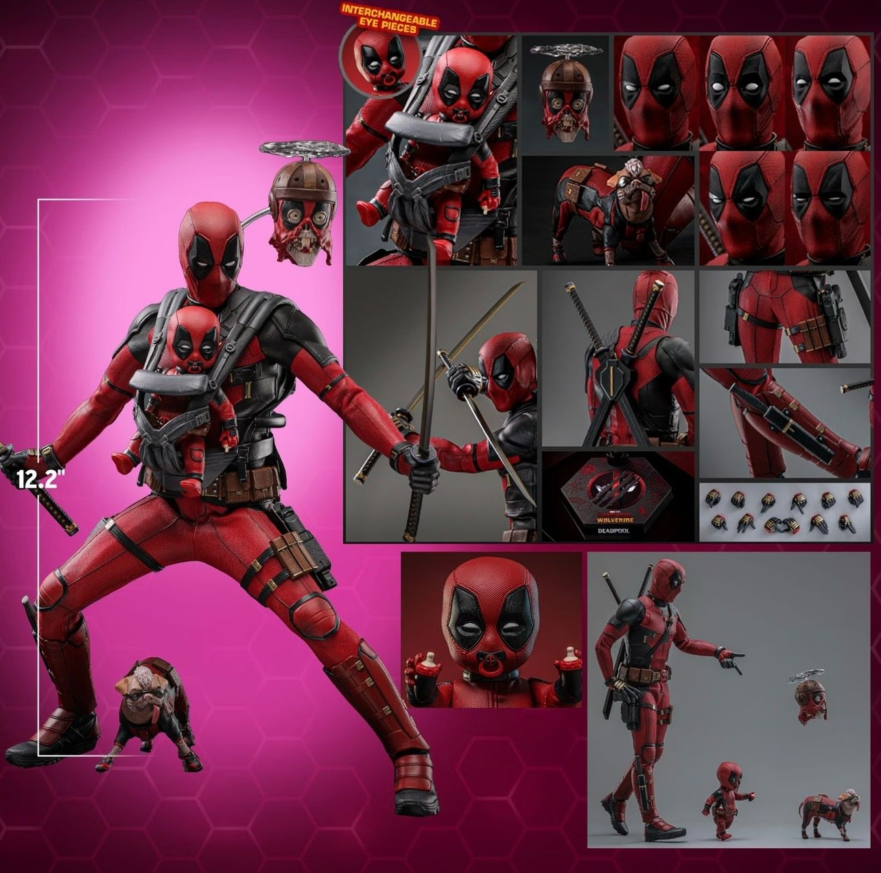 Marvel Hot Toys Movie Masterpiece Deadpool 31cm 1/6 Scale (Deadpool & Wolverine)