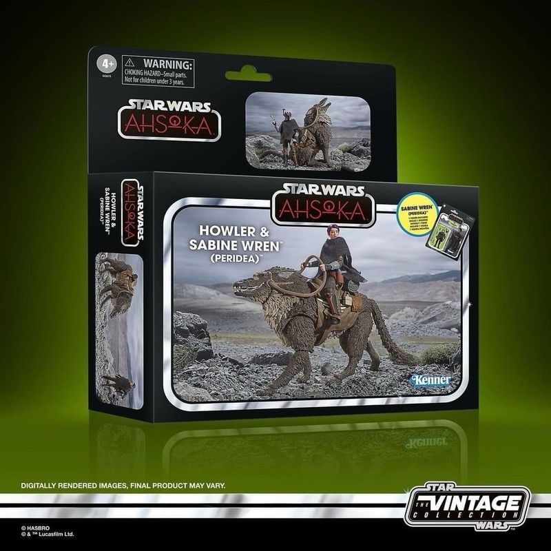 PRE ORDER PREPAYMENT €10,00 Star Wars The 3’75” Vintage Collection Howler & VC352 Sabine Wren (Ahsoka Peridea) 10cm