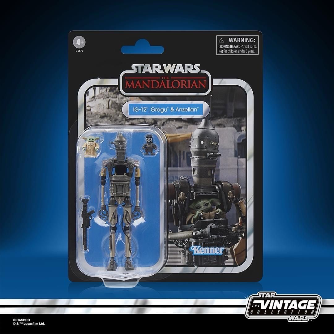 PRE ORDER PREPAYMENT €3,00 Star Wars The 3’75” Vintage Collection VC358 IG-12 with Grogu & Azlerran