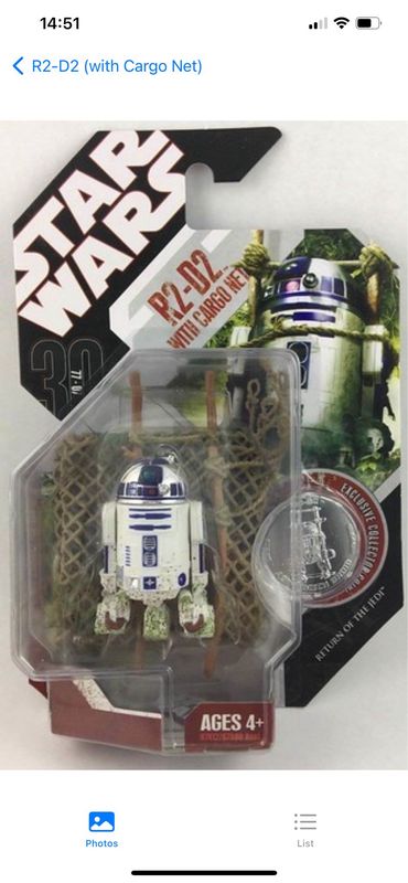 Star Wars The 30th Anniversary 3’75” 07-46 R2-D2 with Cargo Net