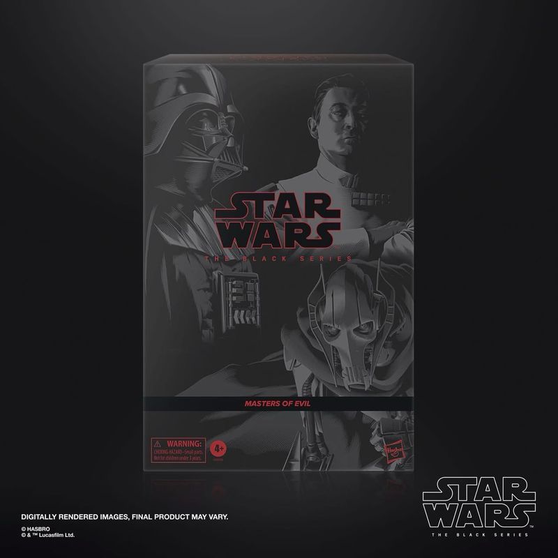 Star Wars The 6” Black Series Collectible 3-pack Masters of Evil (Darth Vader, Grand Admiral Thrawn, General Grievous)