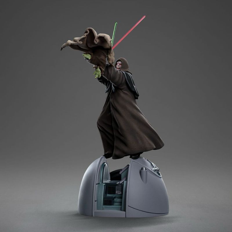 PRE ORDER PREPAYMENT €50,00 Star Wars Iron Studios Deluxe Art Scale Statue 1/10 Yoda vs Emperor Palpatine (CCXP Exclusive 2024) 31 cm