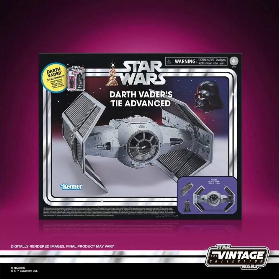 Star Wars The 3’75 Vintage Collection Darth Vader Tie Advanced