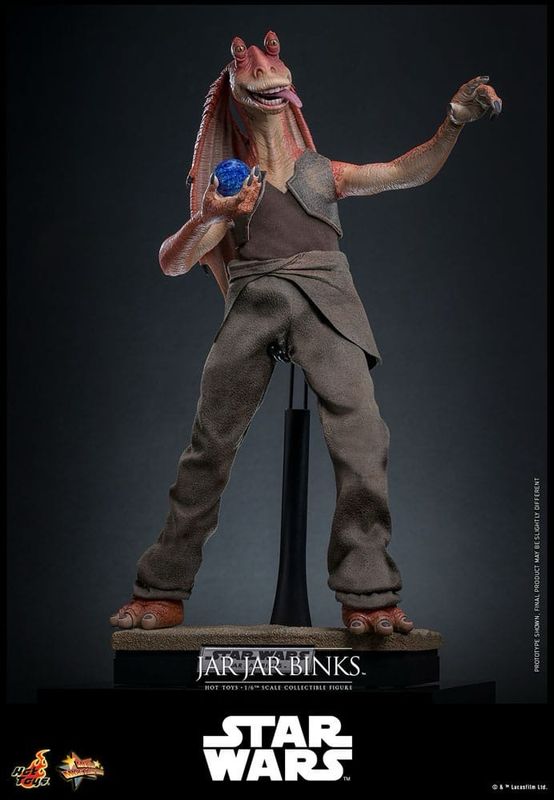 PRE ORDER PREPAYMENT €50,00 Star Wars Hot Toys Jar Jar Binks Episode I 33cm