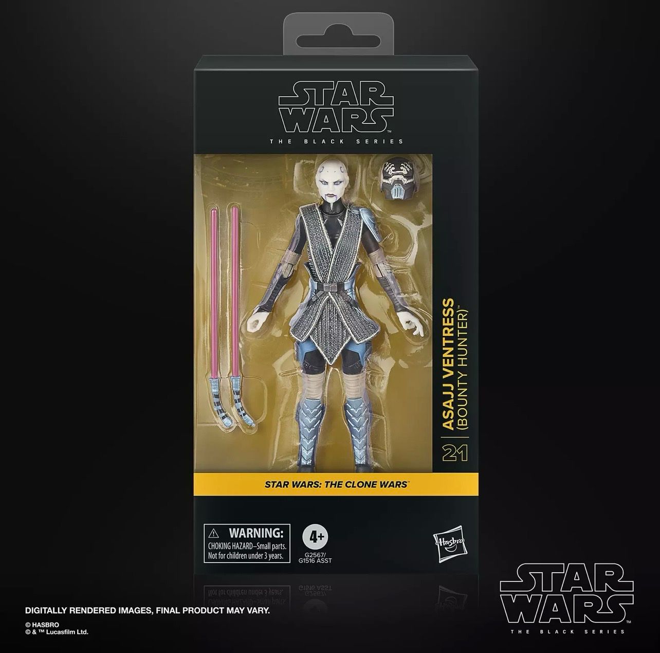 PRE ORDER PREPAYMENT €3,00 Star Wars The 6” Black Series #21 Asajj Ventress Bounty Hunter (The Clone Wars)