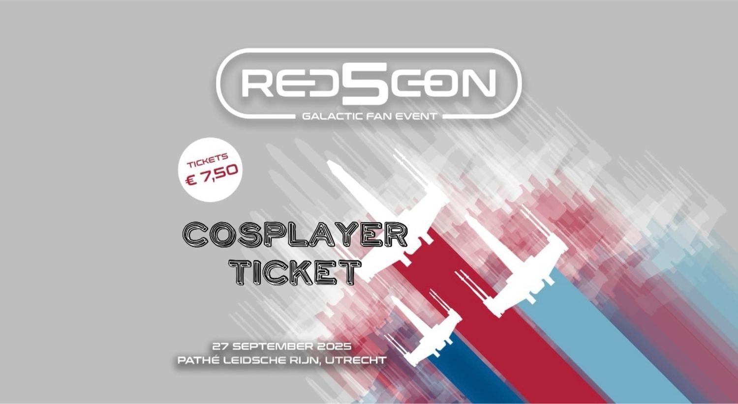 COSPLAYER TICKET Red5 Con 2025 - 27 September 10:00-17:00