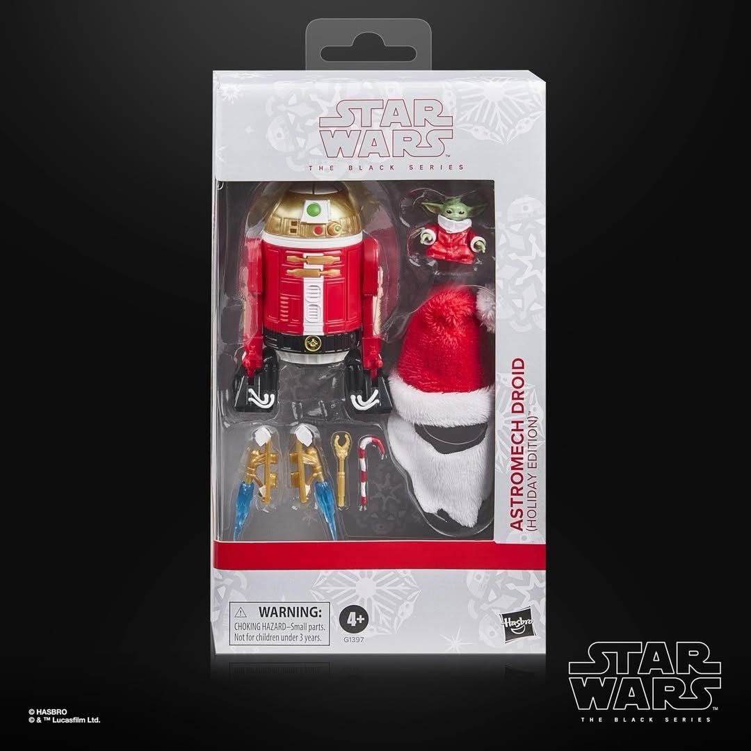 PRE ORDER PREPAYMENT €3,00 Star Wars The 6” Black Series Astromech Droid (Holiday Edition)