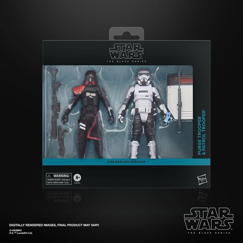 PRE ORDER PREPAYMENT €10,00 Star Wars The Black Series Jedi Survivor 2-pack Purge Trooper & Patrol Trooper 15 cm