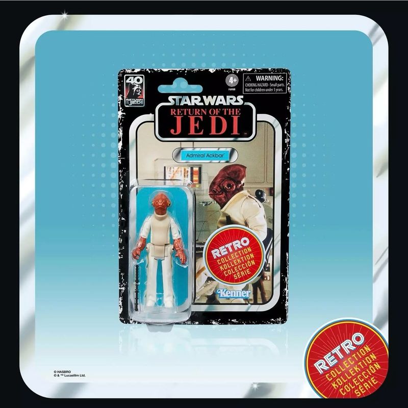 Star Wars The Retro Collection Admiral Ackbar 10 cm 40th Anniversary ROTJ