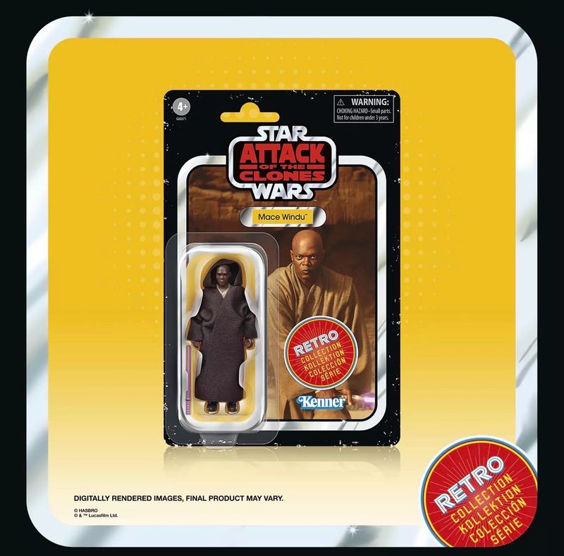 Star Wars Retro Collection Mace Windu 3’75”/10cm  (Attack of the Clones)