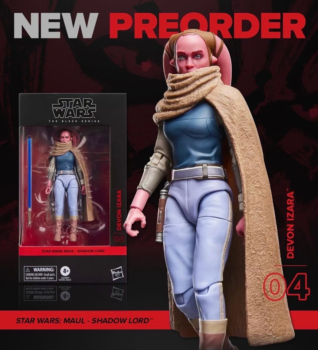 PRE ORDER PREPAYMENT €5,00 Star Wars The Black Series #04 Devon Izara (Maul: Shadow Lord) 15cm/6”