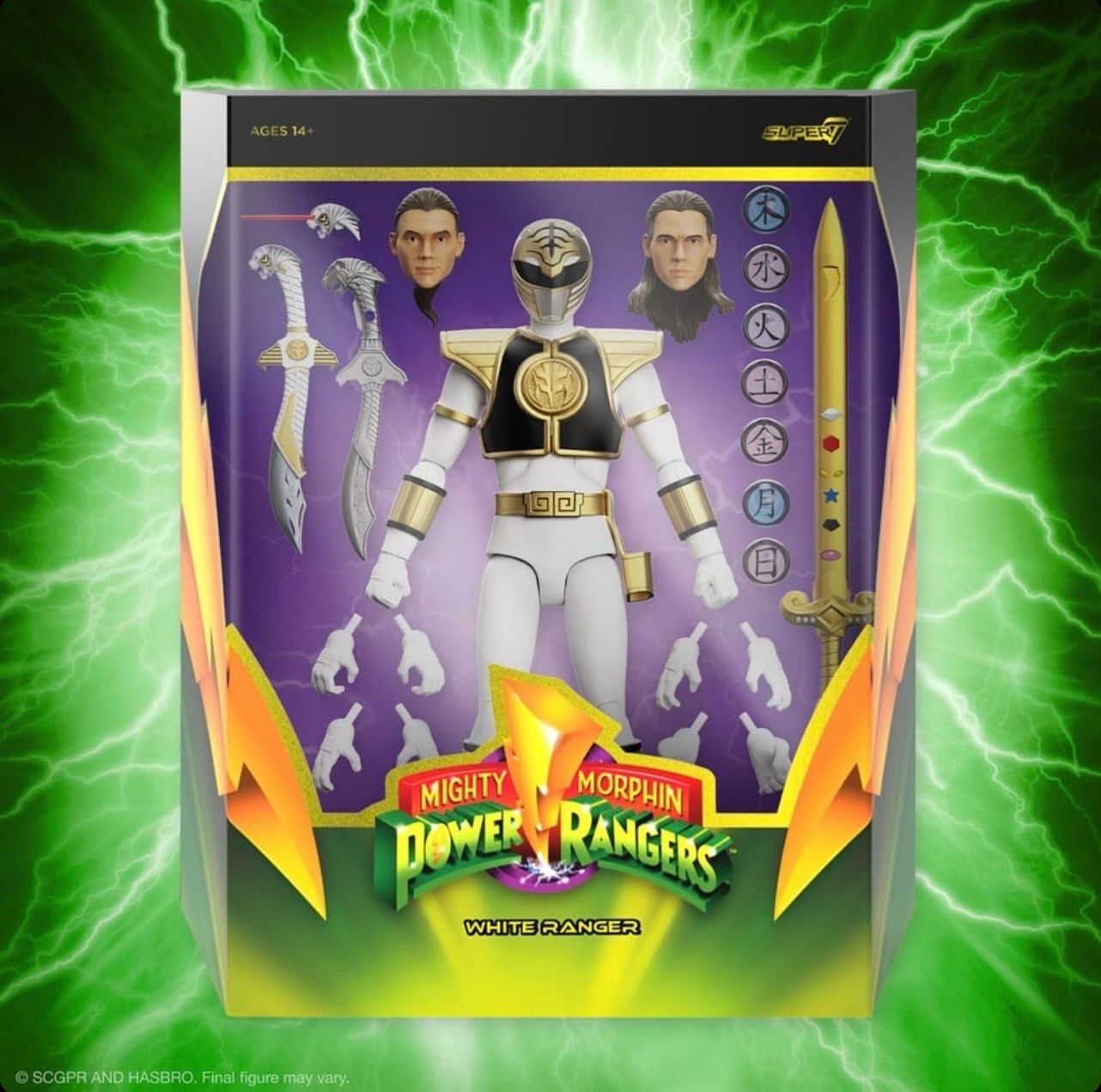 Power Rangers Super 7 Ultimates Action Figure White Ranger 18 Cm
