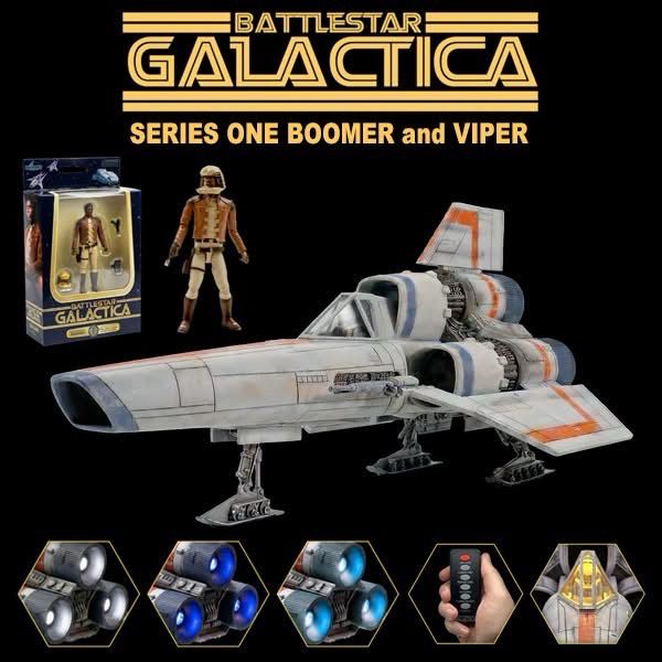 PRE ORDER PREPAYMENT €35,00 Battlestar Galactica Colonial Viper Mk & Lieutenant Boomer