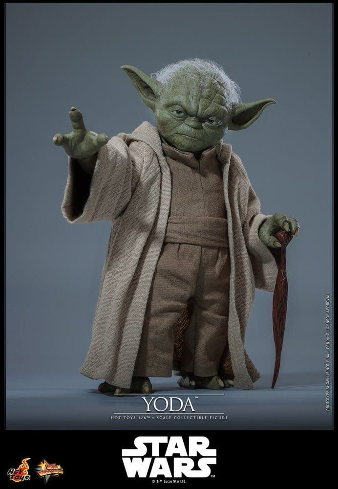 PRE ORDER PREPAYMENT €50,00 Star Wars Hot Toys Yoda Masterpiece (Revenge of the Sith) 1/6 scale 14 cm