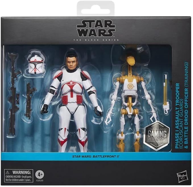 Star Wars: Battlefront II The Black Series 2-pack Phase I Assault Trooper (Coruscant Guard) & Battle Droid Officer (training) Star Wars: Battlefront II The Black Series 2-pack Phase I Assault Trooper (Coruscant Guard) & Battle Droid Officer (training)