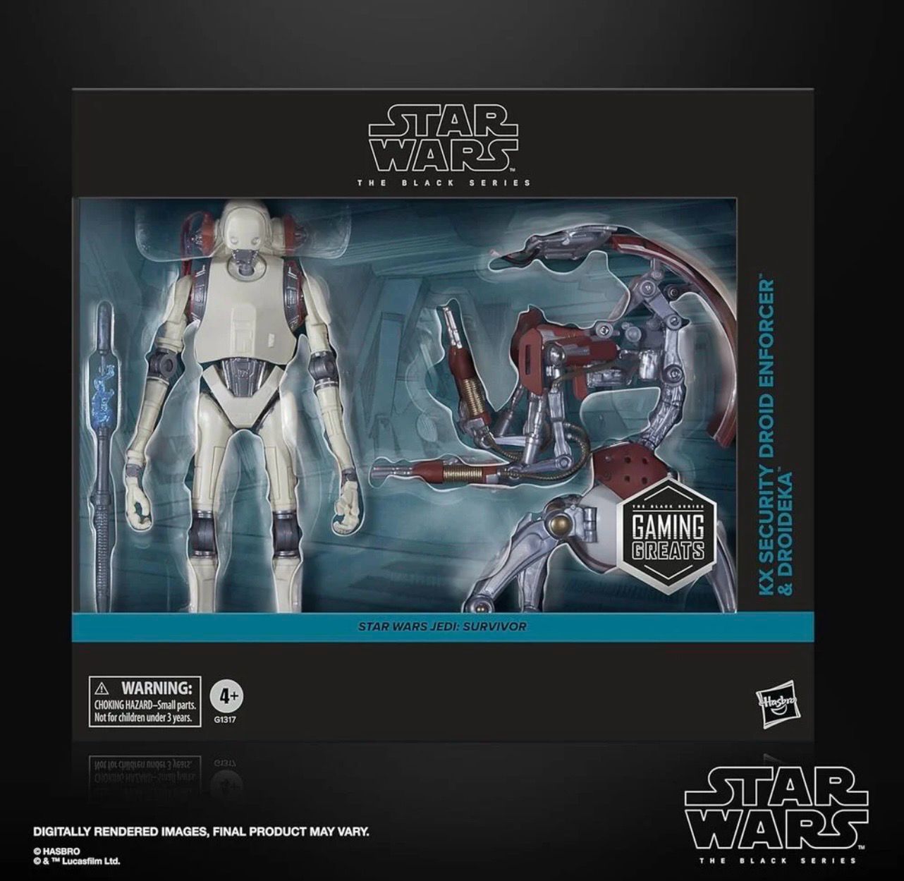 Star Wars: Jedi Survivor The Black Series KX Security Droid Enforcer & Droideka 15cm/6” Star Wars: Jedi Survivor The Black Series KX Security Droid Enforcer & Droideka 15cm/6”