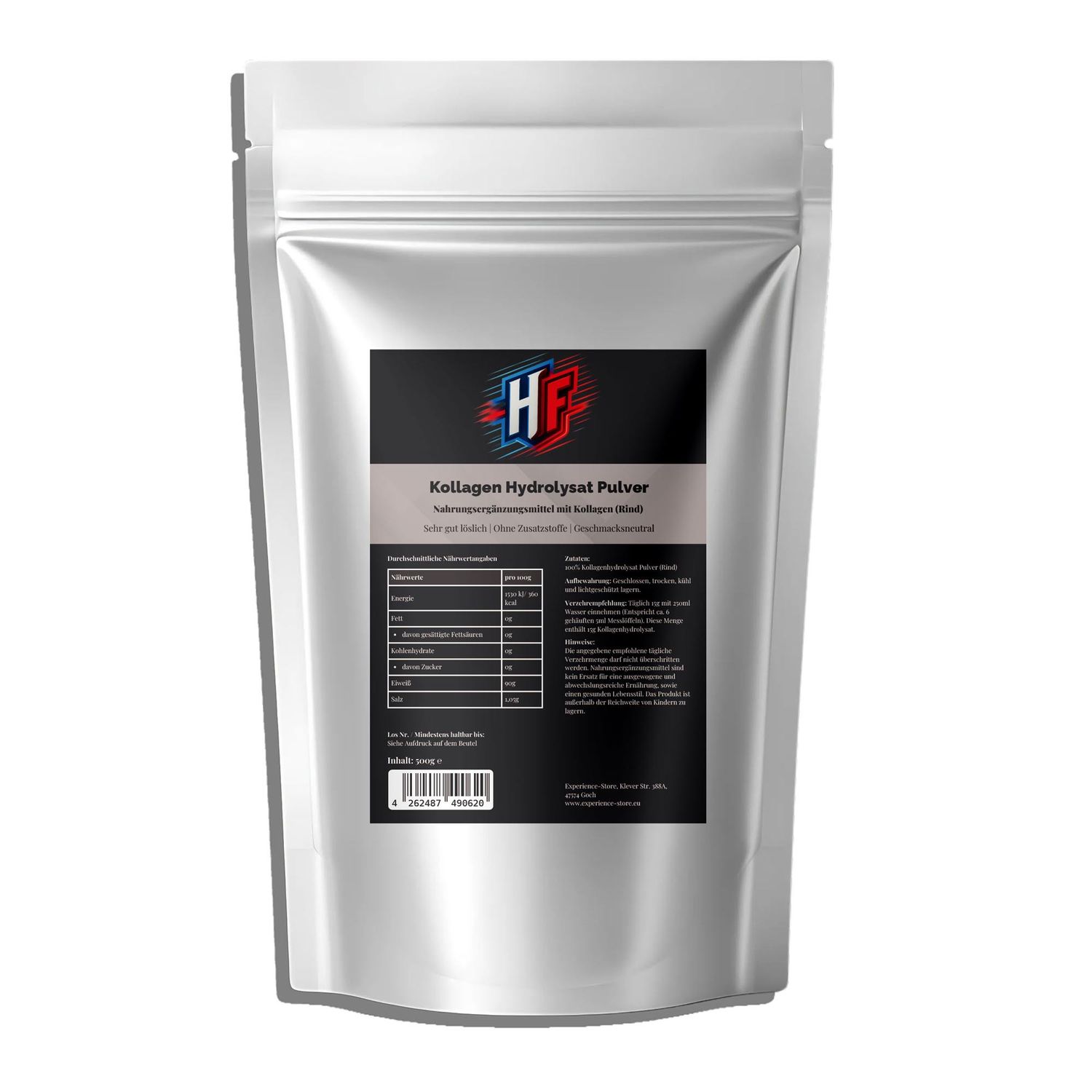 HF Kollagen Hydrolysat Pulver – 100% Rind, hochrein & geschmacksneutral Sehr gut löslich Ohne Zusatzstoffe 500 g Eiweißreiches Pulver für Haut Gelenke und Muskeln HF Kollagen Hydrolysat Pulver – 100% Rind, hochrein & geschmacksneutral Sehr gut löslich Ohne Zusatzstoffe 500 g Eiweißreiches Pulver für Haut Gelenke und Muskeln