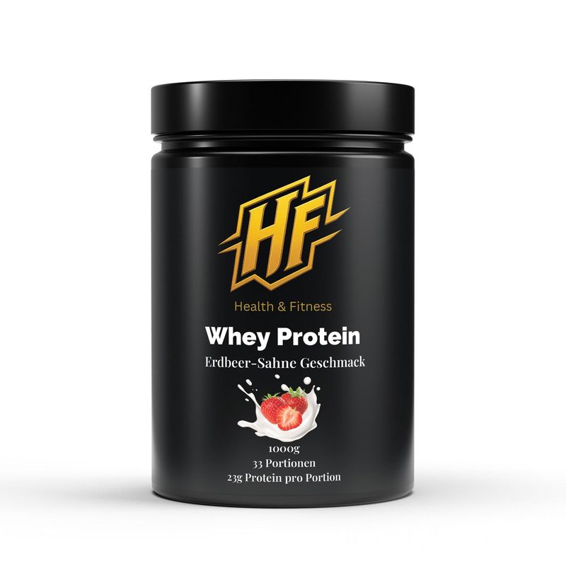 HF Premium Whey Protein Erdbeere 98% Molkeneiweiß für Muskelaufbau & Regeneration - Zuckerfrei mit Beta-Carotin HF Premium Whey Protein Erdbeere 98% Molkeneiweiß für Muskelaufbau & Regeneration - Zuckerfrei mit Beta-Carotin