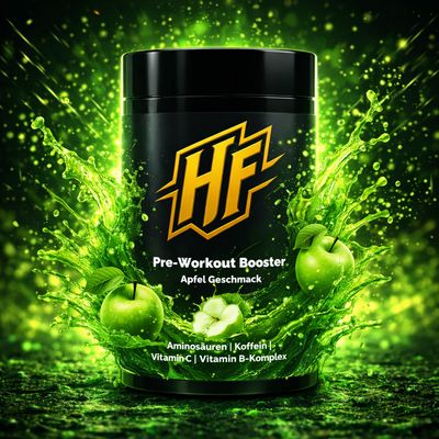 Pre-Workout Booster, Apfel Geschmack Pre-Workout Booster, Apfel Geschmack