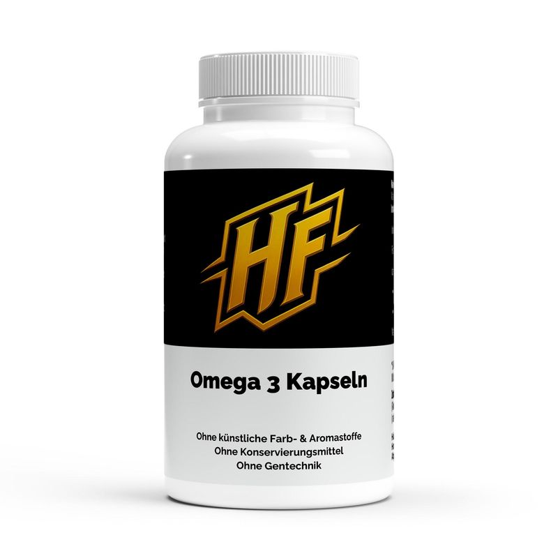 HF Omega 3 Triglycerid Kapseln Hochdosiert & Premiumqualität 18/12 Halal Gelatine 120 Softgels 2000mg Omega-3-Fettsäuren 240mg DHA 24mg Vitamin E Ohne Zusatzstoffe HF Omega 3 Triglycerid Kapseln Hochdosiert & Premiumqualität 18/12 Halal Gelatine 120 Softgels 2000mg Omega-3-Fettsäuren 240mg DHA 24mg Vitamin E Ohne Zusatzstoffe