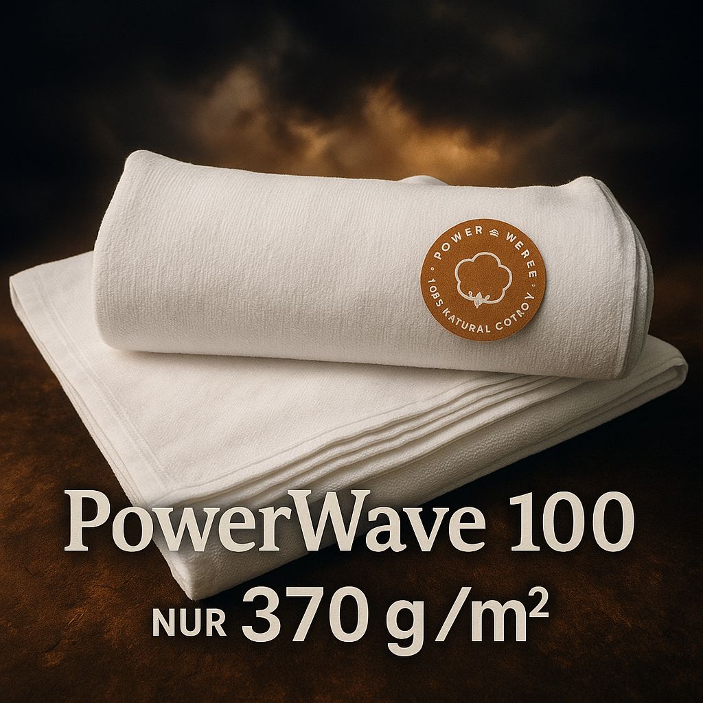 PowerWave 100 / Wedeltuch, Aufgusstuch-weiß, (370g/m²)