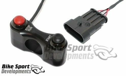 BSD Kawasaki ZX6 (636) 11-18, race/track bike handlebar switch assembly Stop/Run and Start